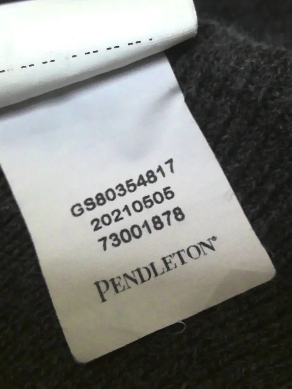 Pendleton Olympic Striped Cuff Knit Beanie Grey Wool Preppy Cozy Winter UnisexOS